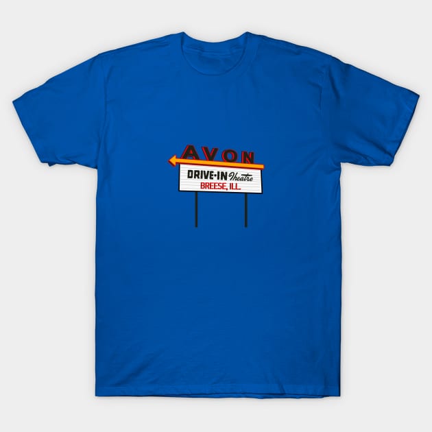 Avon Drive-In T-Shirt by Domelight Designs